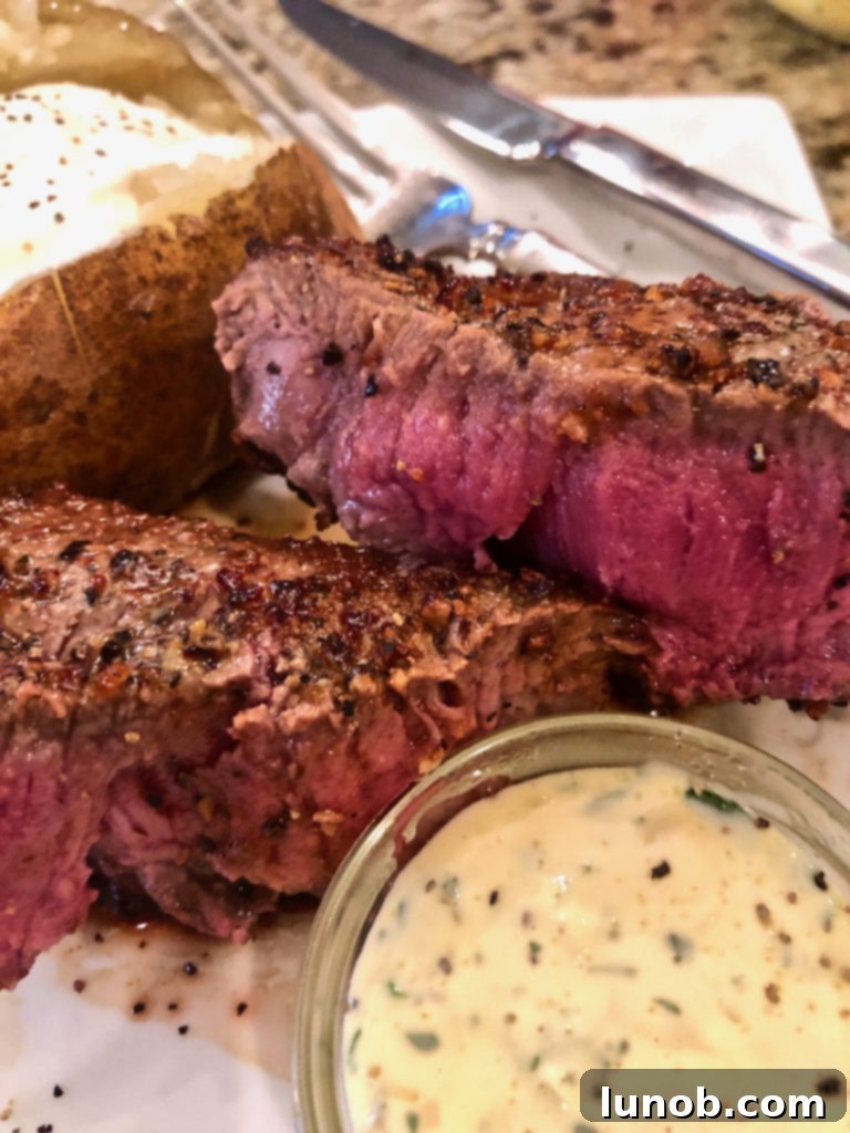 Master the Art of Pan-Seared Steak 11 Perfectly cooked pan-seared steak, sliced and ready to serve