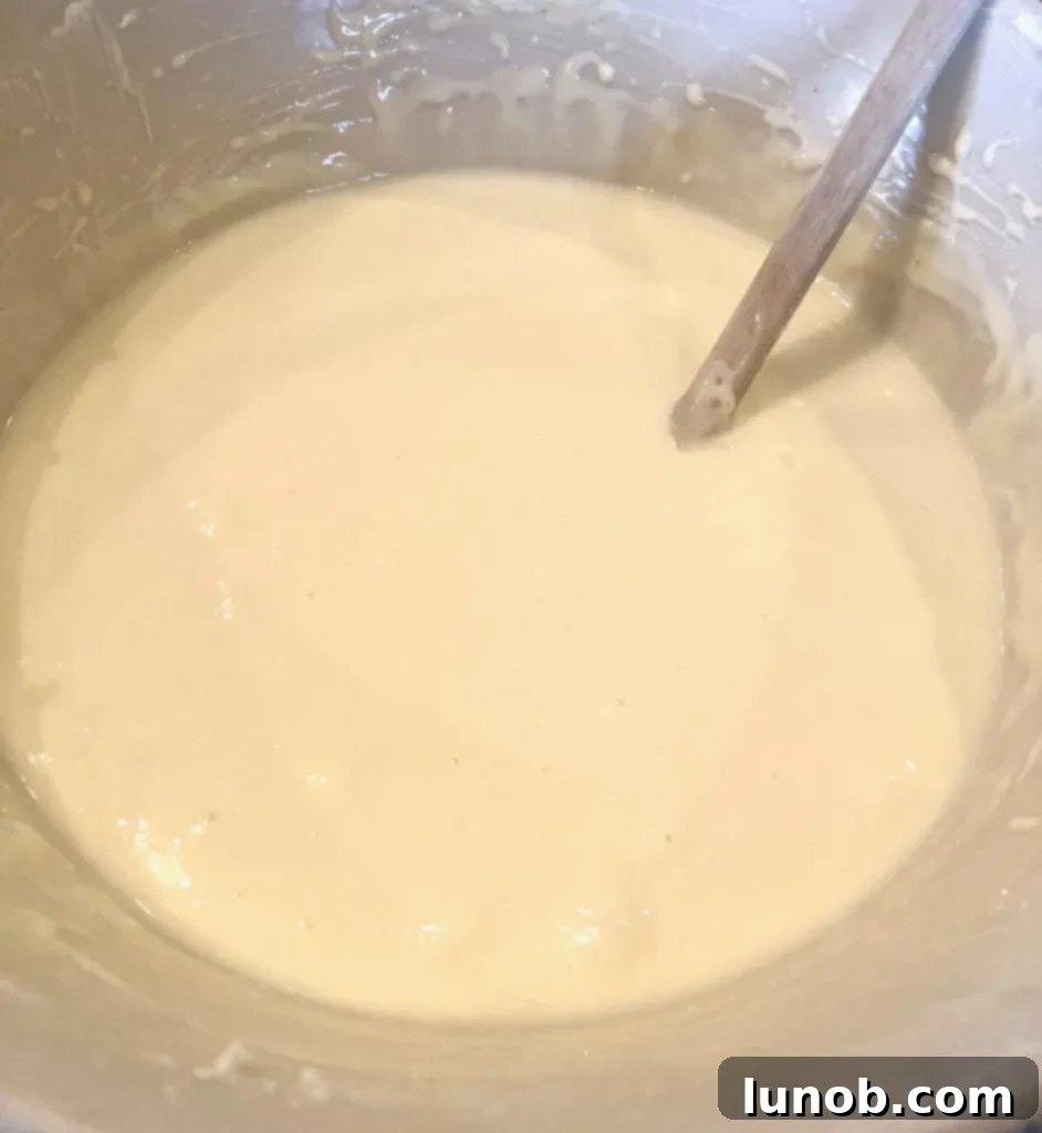 Cheesecake Perfection 9 A large bowl of perfectly smooth and creamy cheesecake filling.