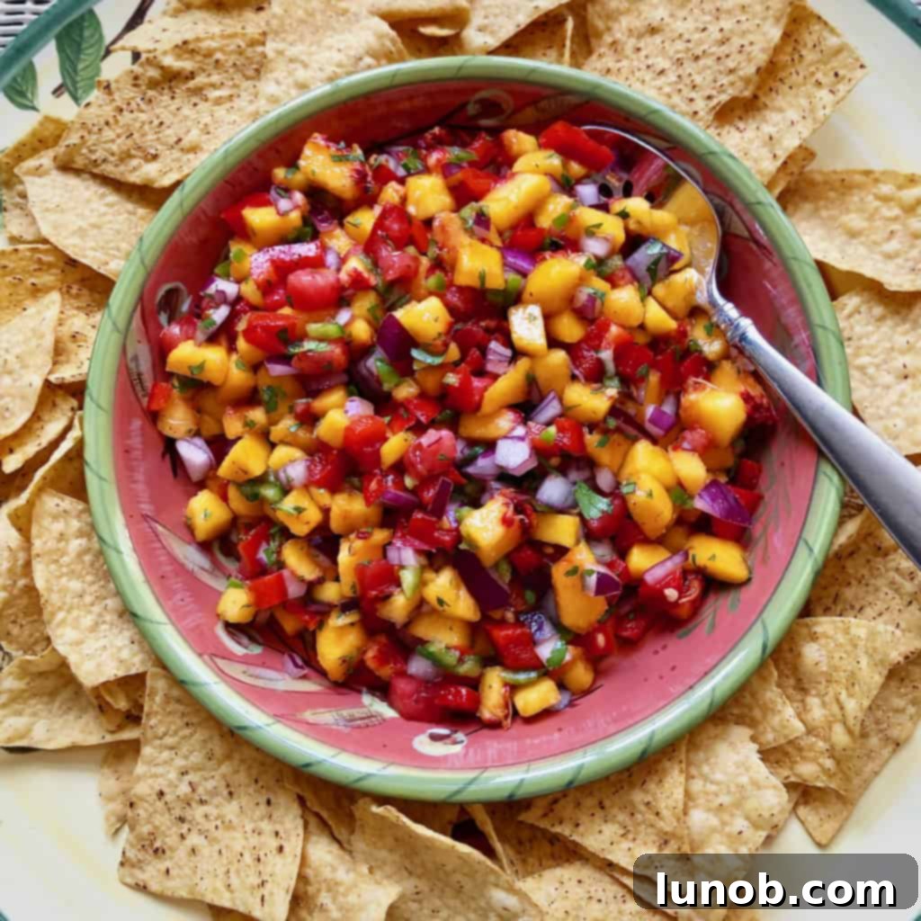Fresh Peach Salsa Ingredients