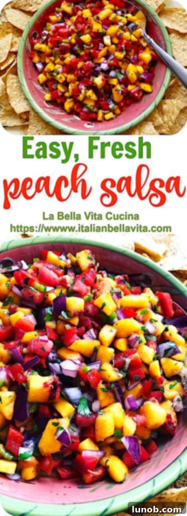 Perfect Peach Salsa Pin Image
