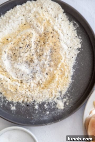 flour mixed with seasoning