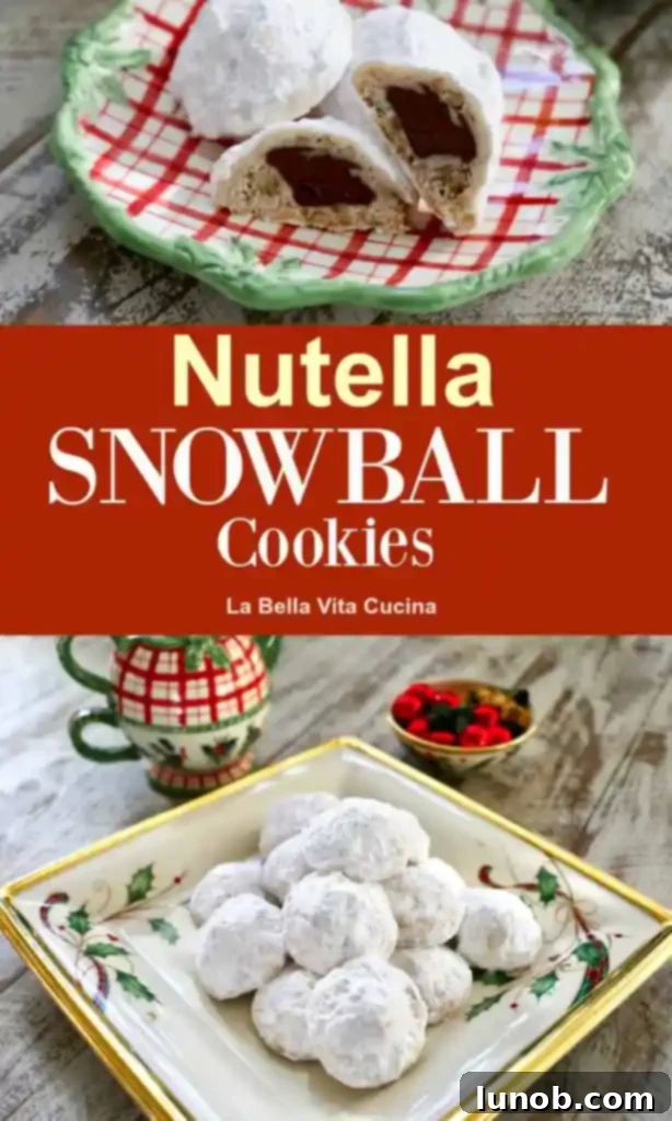 Decadent Nutella Surprise Snowballs 6 A single Nutella Stuffed Snowball Cookie gracefully placed on a cooling rack