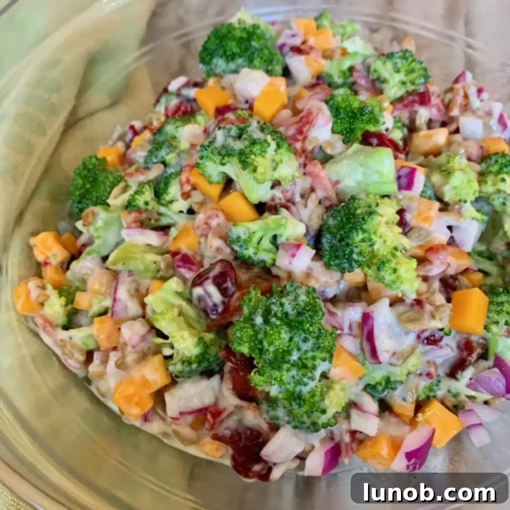 Classic Creamy Loaded Broccoli Salad - Perfect Potluck Side