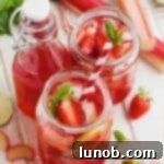 Strawberry Rhubarb Mojitos
