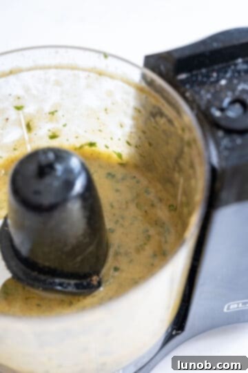 cilantro mango vinaigrette in food processor