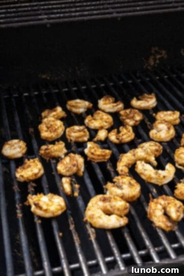 grilling shrimp