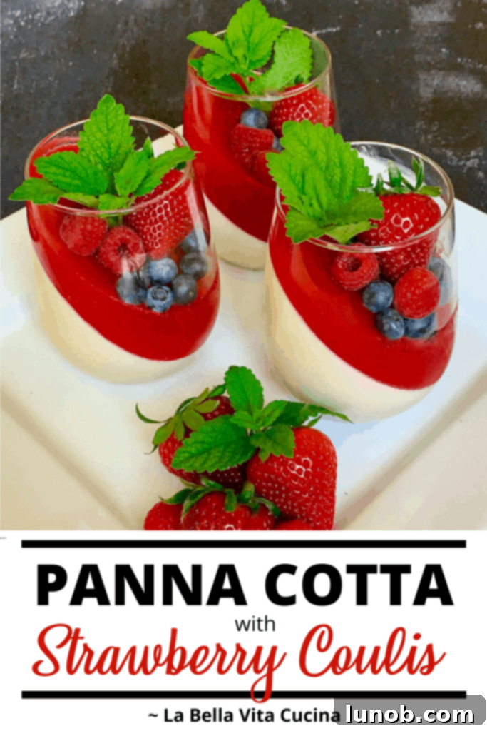 Creamy Panna Cotta with Vibrant Strawberry Coulis 9 Panna Cotta with Strawberry Coulis