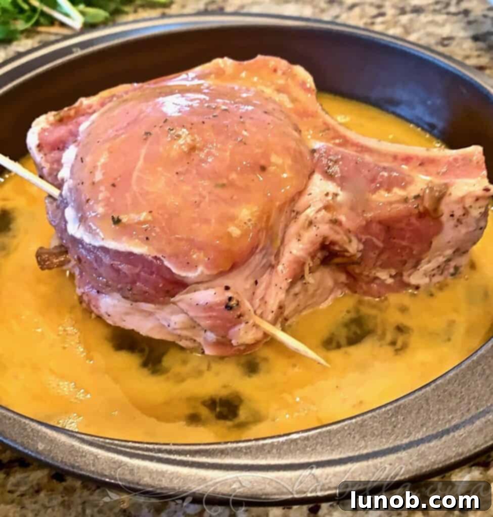 Stuffed Pork Chops with Pancetta and Fontina