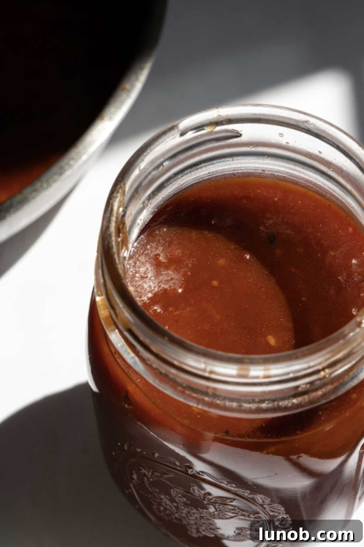 Smoky Chipotle BBQ Sauce 8 chipotle bbq sauce in a mason jar