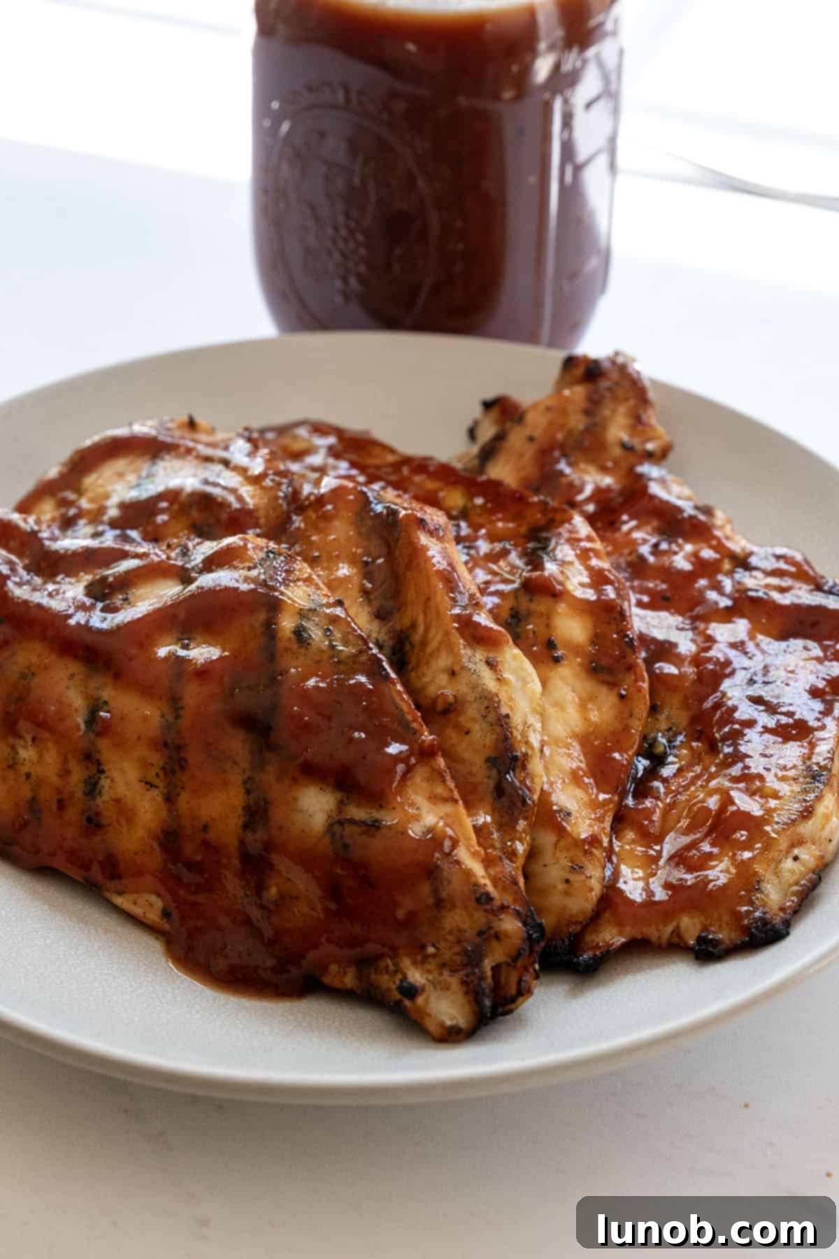 Smoky Chipotle BBQ Sauce 9 chipotle bbq sauce on grilled chicken