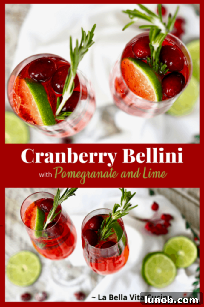 Crimson Sparkle Bellini 8 Cranberry and Pomegranate Bellini