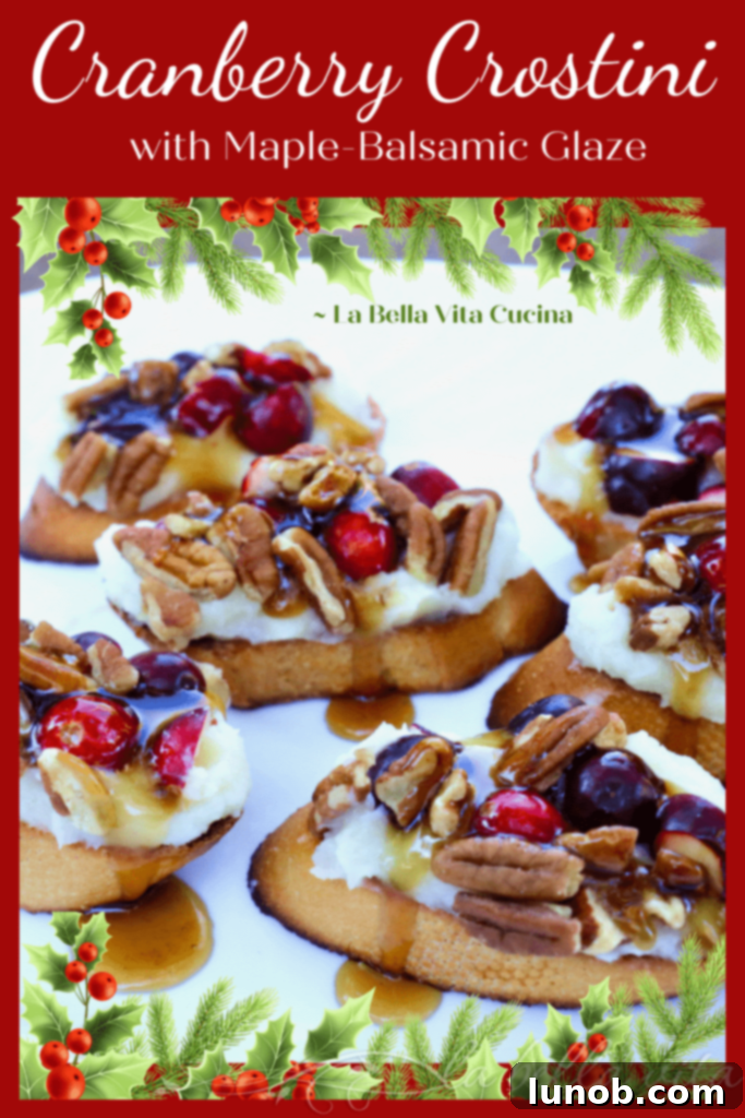 Maple Balsamic Cranberry Nut Bites 4 Cranberry Nut Mascarpone Crostini with Maple Balsamic Glaze