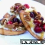 Cranberry Nut Mascarpone Crostini with Maple Sugar Glaze