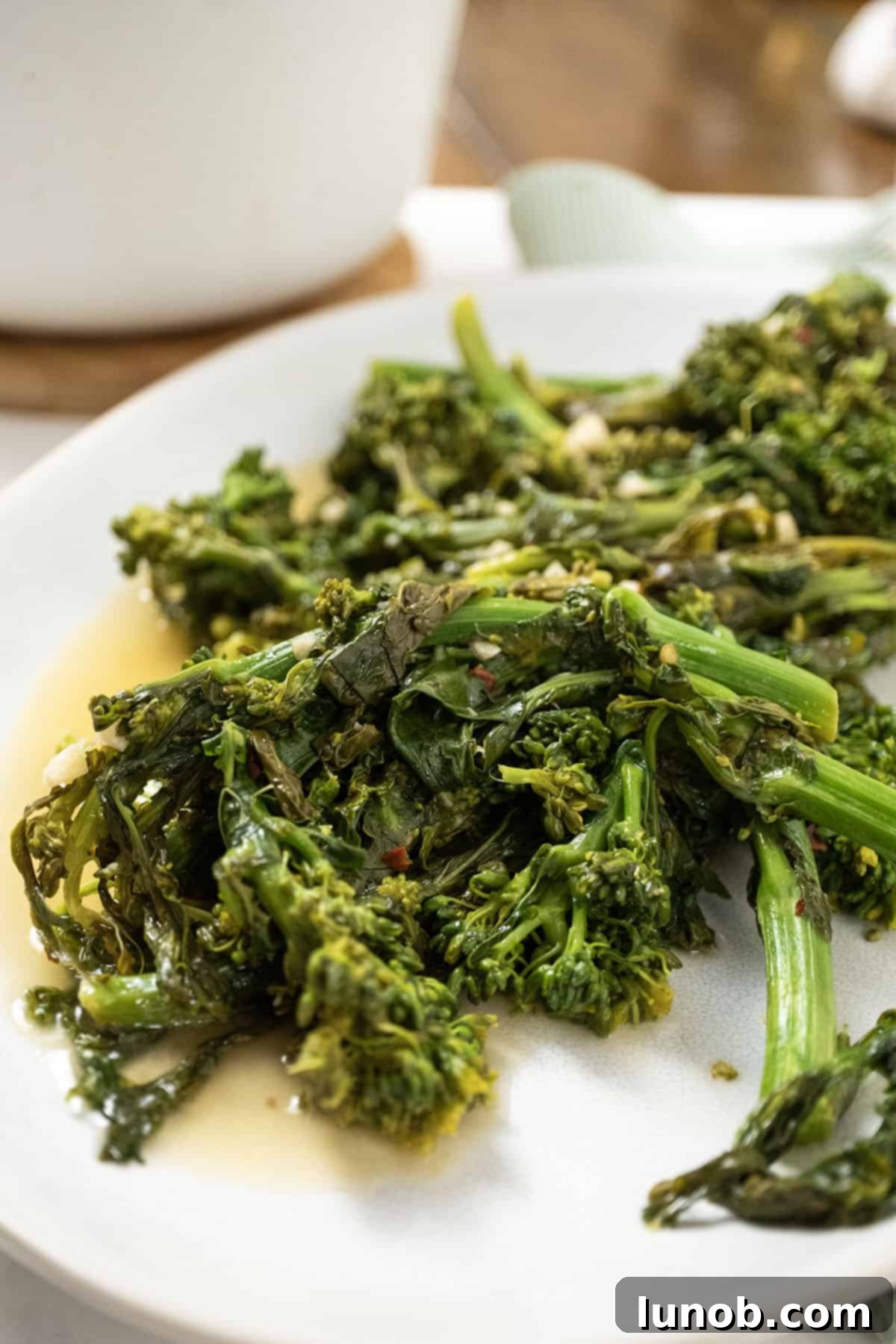 finished rapini served on a plate
