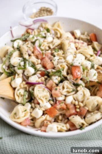 Summer Caprese Tortellini Medley 9 caprese tortellini salad