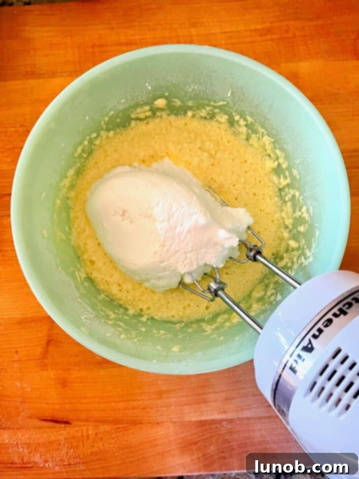 Limoncello Dokunuşlu Limonlu Ricotta Kurabiyeleri 8 Adding well-drained ricotta cheese to the cookie dough mixture