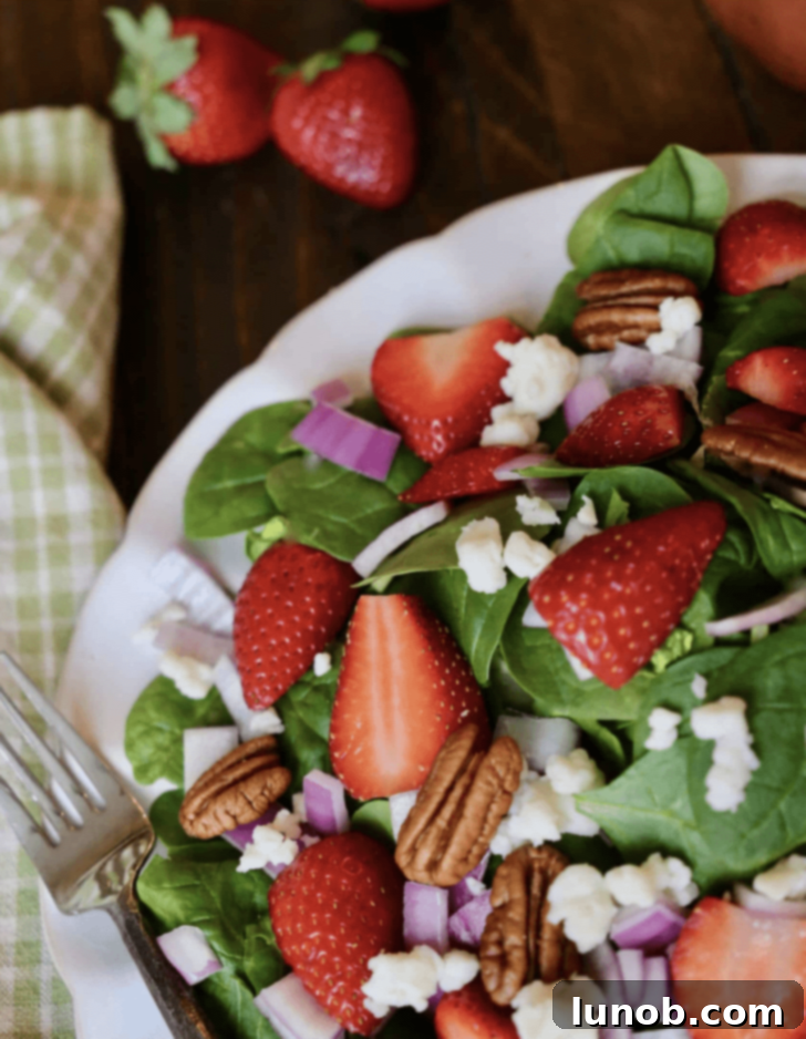 Italian Easter & Spring Feasts: 49 Delicious Recipes 21 Fresh Strawberry Spinach Salad with homemade strawberry balsamic vinaigrette