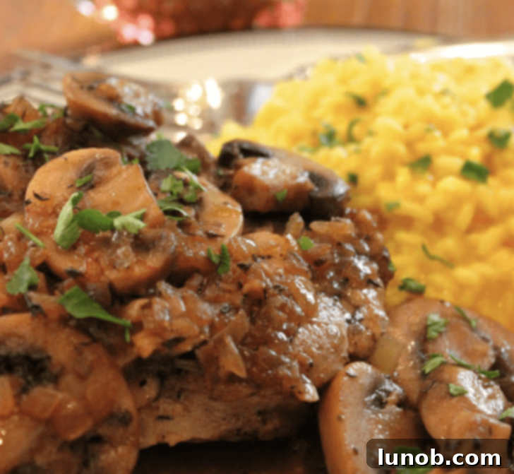 Italian Easter & Spring Feasts: 49 Delicious Recipes 25 Elegant Pork Chops Marsala with creamy Risotto Milanese