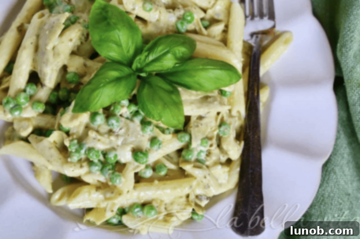 Italian Easter & Spring Feasts: 49 Delicious Recipes 8 Creamy Artichoke, Pea, and Pesto Pasta, a fresh spring recipe