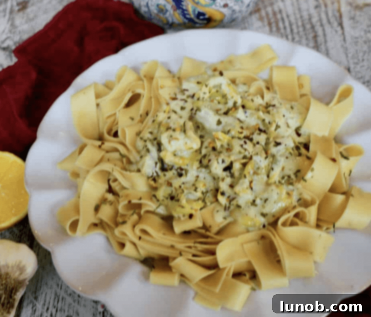Italian Easter & Spring Feasts: 49 Delicious Recipes 10 Elegant Pasta with Artichokes in Lemon Cream Sauce