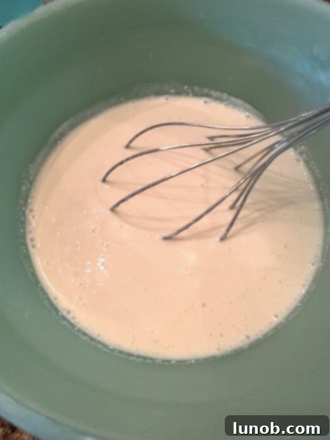 Wet scone ingredients fully blended.