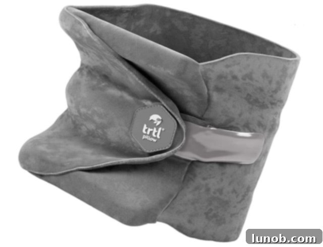 Ergonomic neck support travel pillow for comfortable journeys.