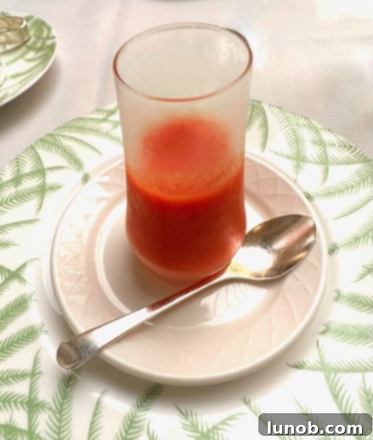 Balmoral Palm Court's Exquisite Afternoon Tea 18 Chilled watermelon-tomato gazpacho juice