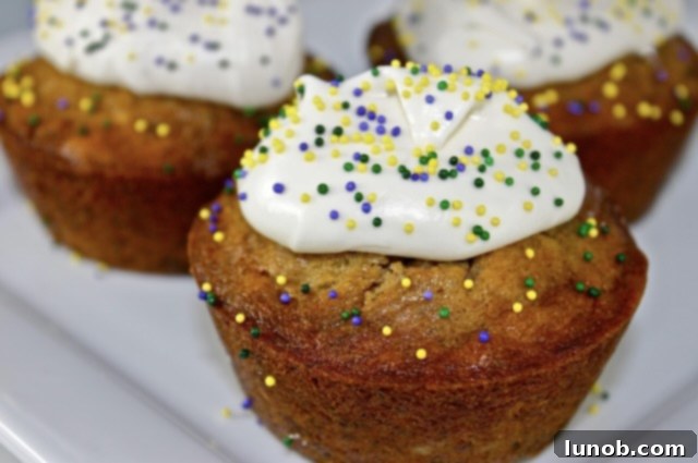 Mardi Gras Bananas Foster Muffins, moist and delicious