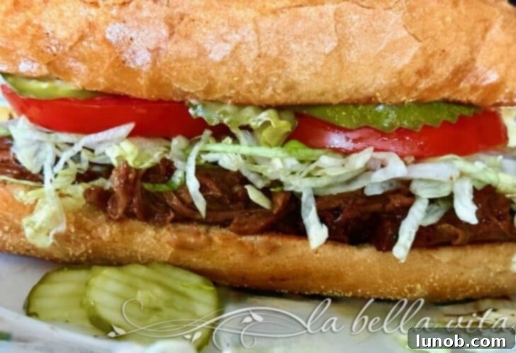 New Orleans Signature Debris Roast Beef Po Boy 2 New Orleans Roast Beef Debris Po' Boy | La Bella Vita Cucina