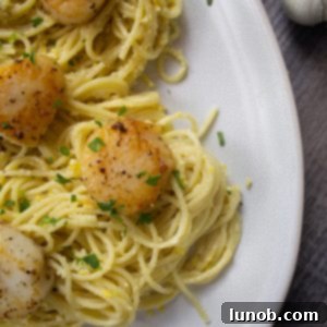 Lemon Pesto Spaghetti with Scallops