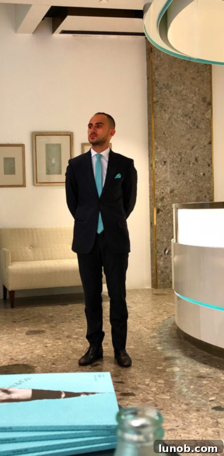 Tiffany & Co. store interior in Verona, showing coordinated turquoise decor