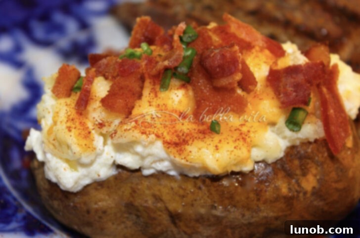Twice Baked Potatoes with Italian Fontina Cheese