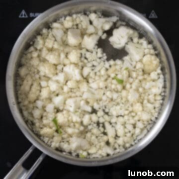 Roasted Cauliflower Pasta 4 boiling cauliflower.