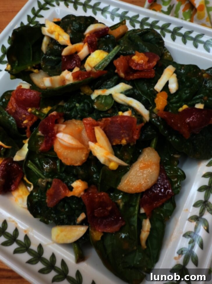 Close-up of Superb Spinach Salad