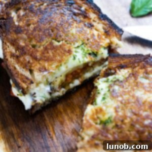 Caprese Eggplant Melt 8 Eggplant Caprese Grilled Cheese ready to serve