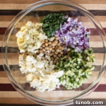 Ingredients combined in a bowl. 