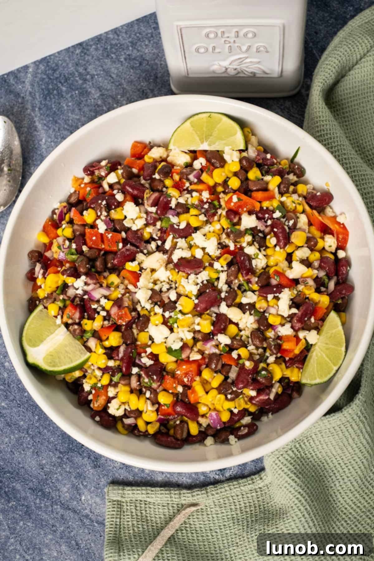 Texas Caviar Salad 2 Cowboy Caviar Salad in a bowl.