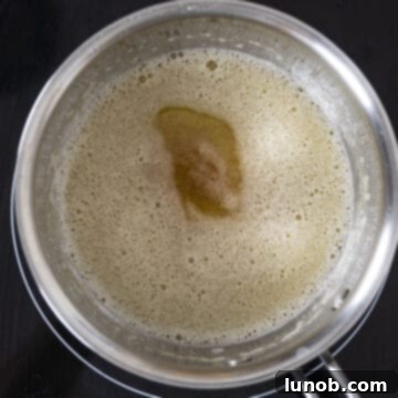 Soft Baked White Chocolate Macadamia Delights 5 Browning butter in a small pot over medium-low heat.