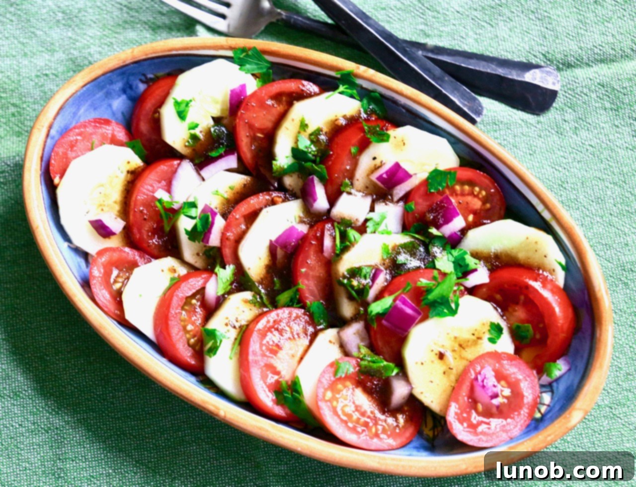 Classic Italian Tomato and Cucumber Salad