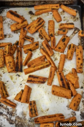 Sweet and Zesty Roasted Carrot Ginger Soup 4 broiled and caramelized carrots