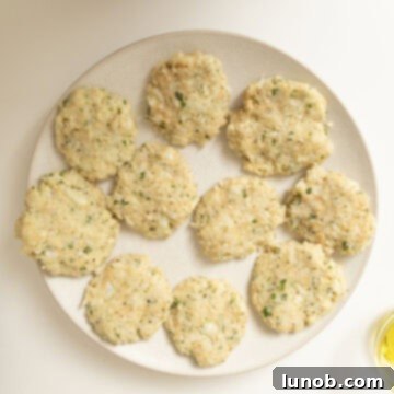 Crispy Cauliflower Fritters 7 Cauliflower mashed into patties.